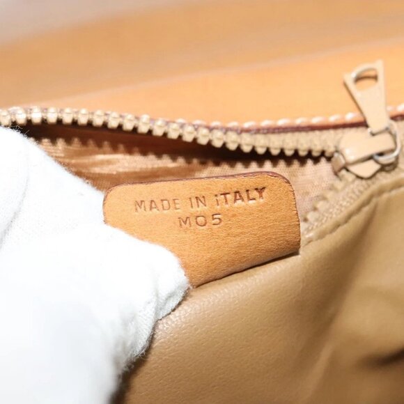 CELINE Macadam Canvas Shoulder Bag PVC Leather Brown Gold Auth 119835 - Picture 13 of 16